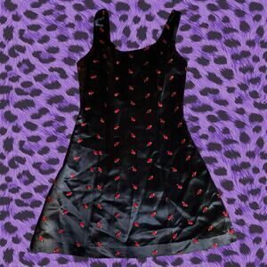 Y2k Vintage Betsey Johnson Silky Roses Dress